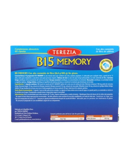 B15 Memory 60 cápsulas Terezia Company