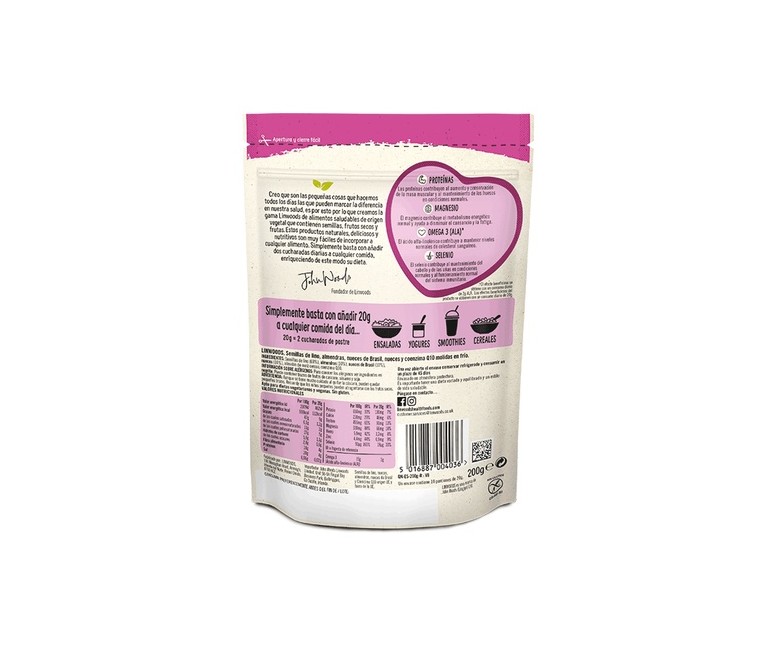 Semillas de Lino con Almendras y Nueces 200 g Linwoods