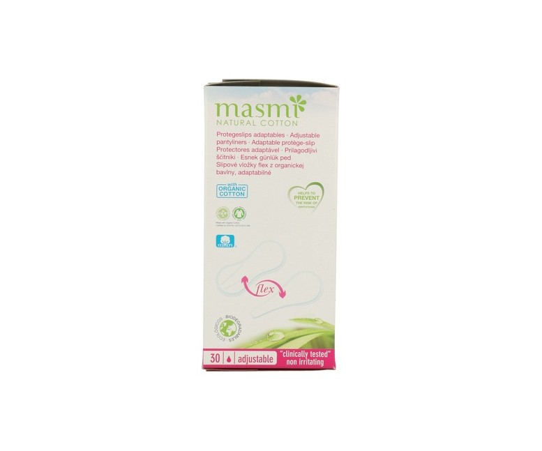 Protegeslip Adaptables Flex 24 unidades Masmi Natural Cotton