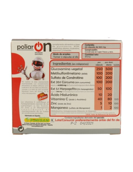 Poliar-On (Artrion) 60 cápsulas Pinisan