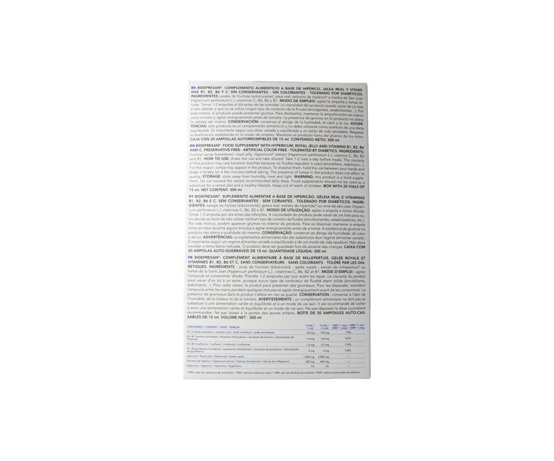Bidepresan 20 ampollas de 15ml Intersa