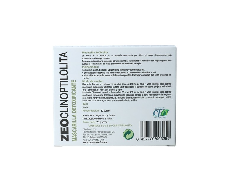 Zeoclinoptilolita (Zeolita) 30 sobres Cfn