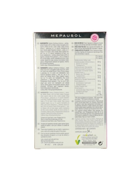 Mepausol 60 cápsulas Nova Diet