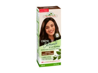 Crema colorante a la henna castaño