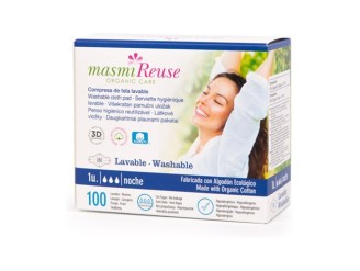Compresa de tela lavable con alas Noche