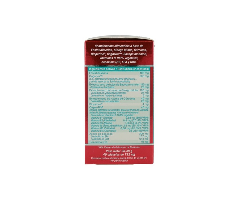 Nivelmemorix 40 cápsulas de 737mg Tongil