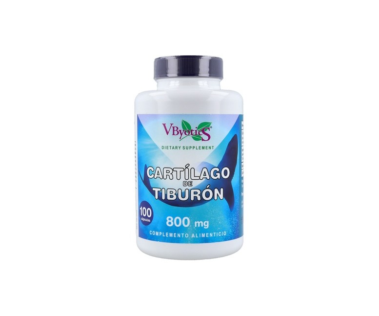 Cartílago de tiburón 100 cápsulas de 800mg Vbyotics