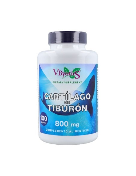 Cartílago de tiburón 100 cápsulas de 800mg Vbyotics