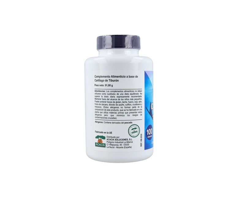 Cartílago de tiburón 100 cápsulas de 800mg Vbyotics
