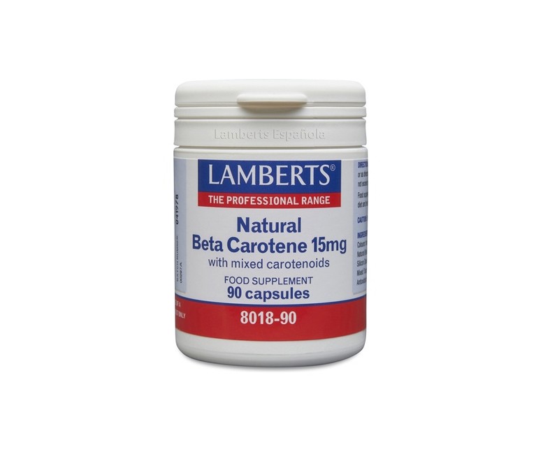 Betacaroteno natural 90 cápsulas de 15mg Lamberts