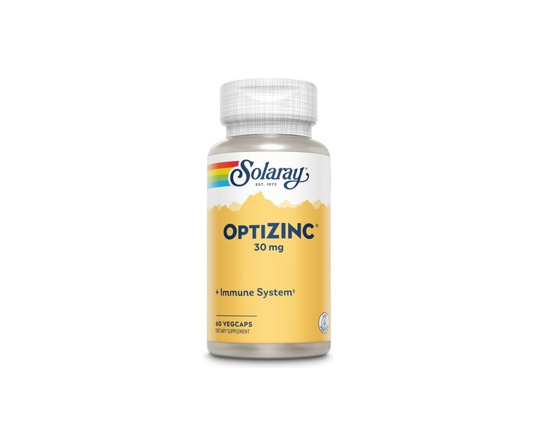 OptiZinc 60 cápsulas vegetales de 30mg Solaray