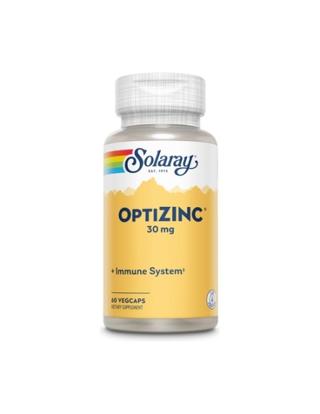 OptiZinc 60 cápsulas vegetales de 30mg Solaray