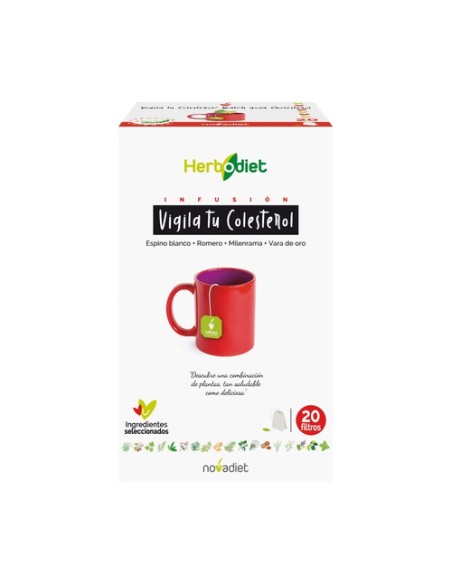 Herbodiet Infusiones Vigila Tu Colesterol 20 bolsitas infusoras Nova Diet