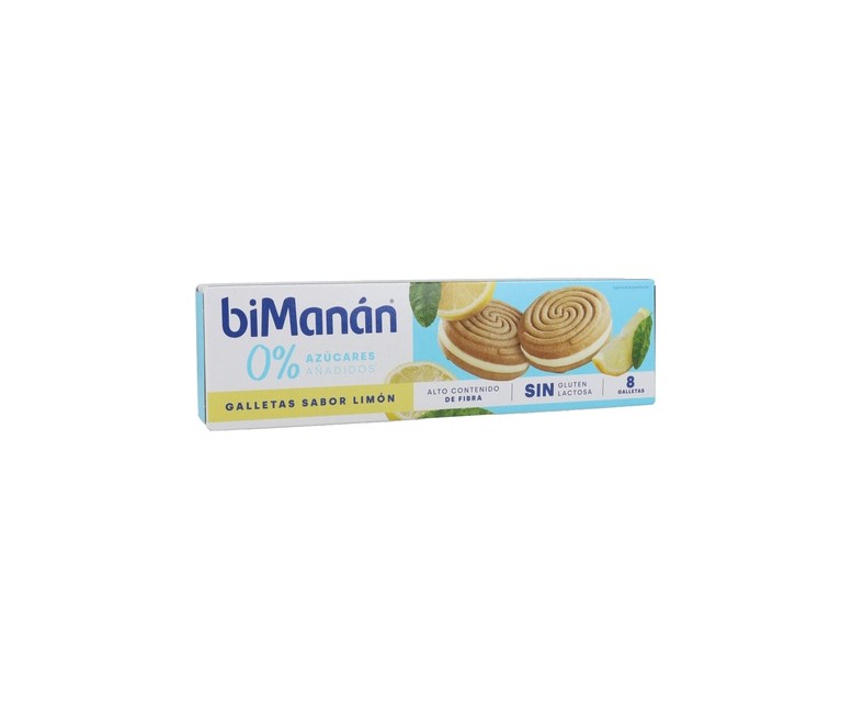 Galletas de limón 0% azúcares añadidos 125 g biManán