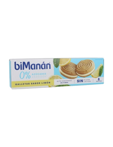 Galletas de limón 0% azúcares añadidos 125 g biManán