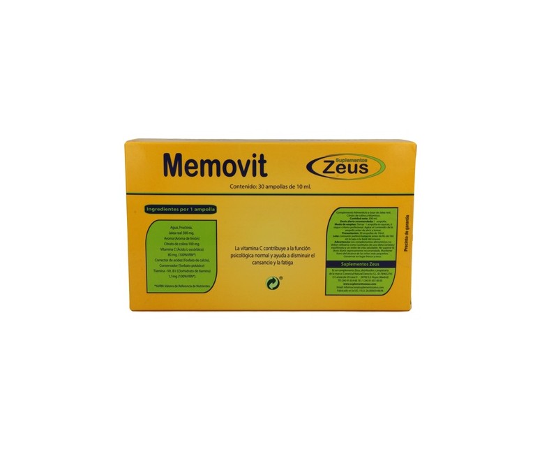 Memovit Estudial 30 ampollas Zeus