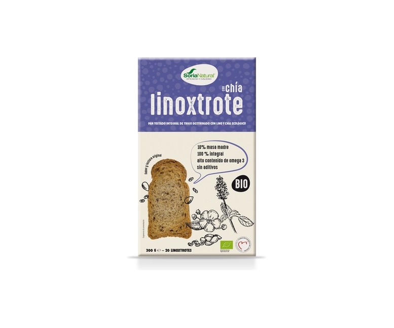 Pan linoxtrote con chía integral Bio caja 300 g Soria Natural