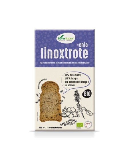 Pan linoxtrote con chía integral Bio caja 300 g Soria Natural