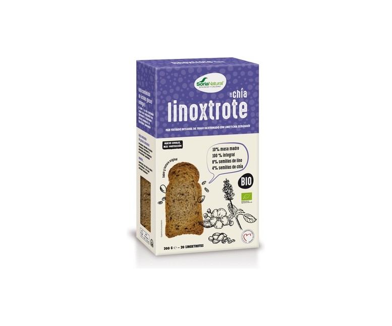 Pan linoxtrote con chía integral Bio caja 300 g Soria Natural