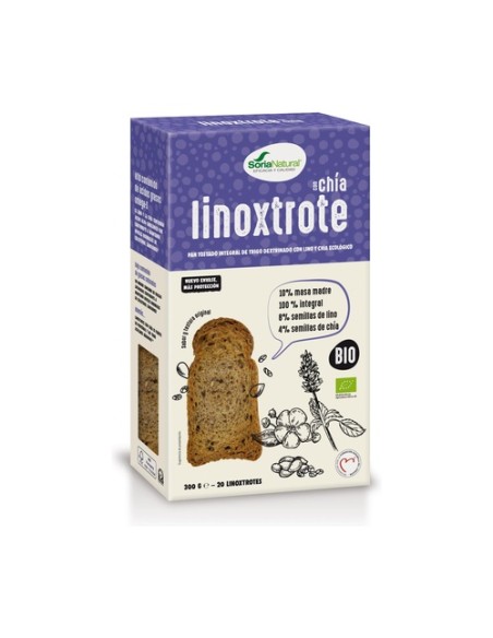 Pan linoxtrote con chía integral Bio caja 300 g Soria Natural