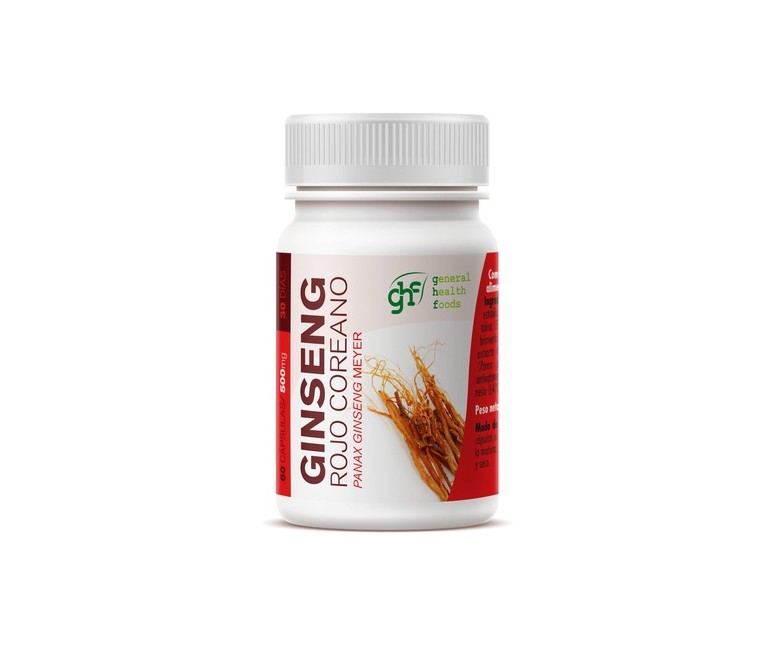 Ginseng rojo coreano 60 cápsulas de 500mg GHF