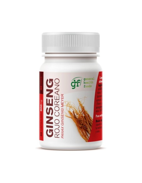 Ginseng rojo coreano 60 cápsulas de 500mg GHF
