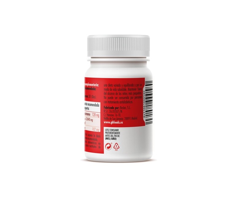 Ginseng rojo coreano 60 cápsulas de 500mg GHF