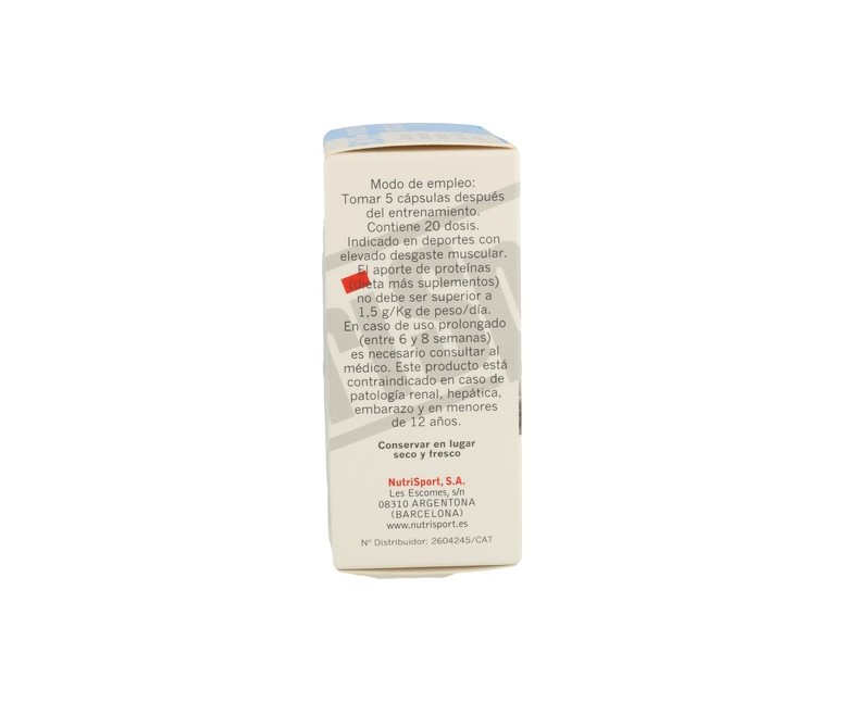 Aminoácidos Ramificados 100 cápsulas de 500mg Nutrisport