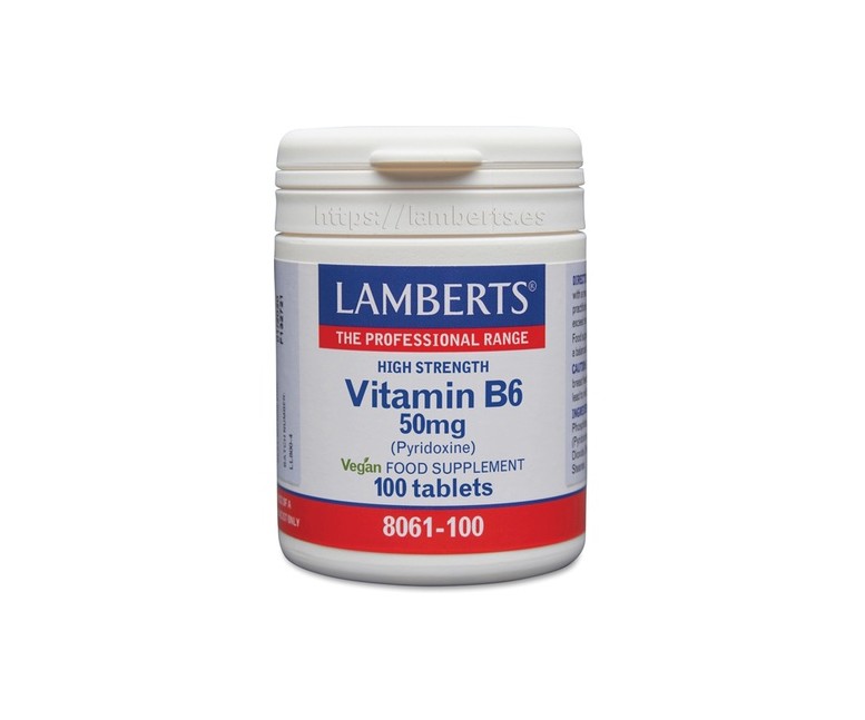 Vitamina B6 100 tabletas de 50mg Lamberts