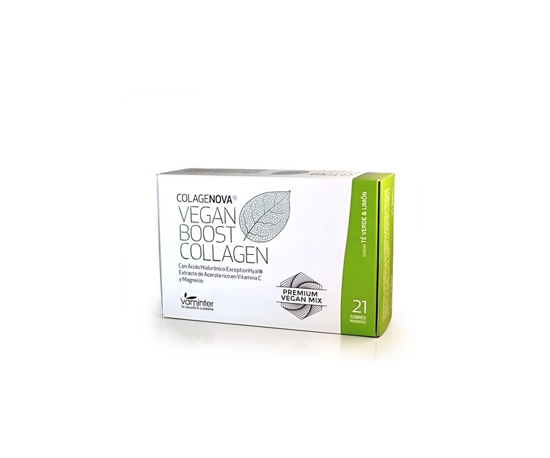 Colagenova colágeno vegano té verde + limón 21 sobres de 10g Vaminter