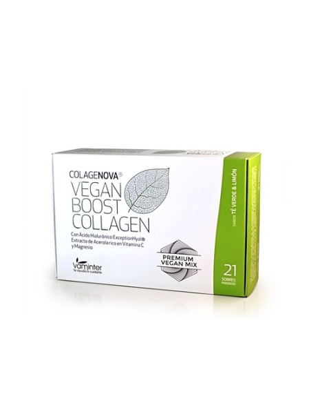 Colagenova colágeno vegano té verde + limón 21 sobres de 10g Vaminter