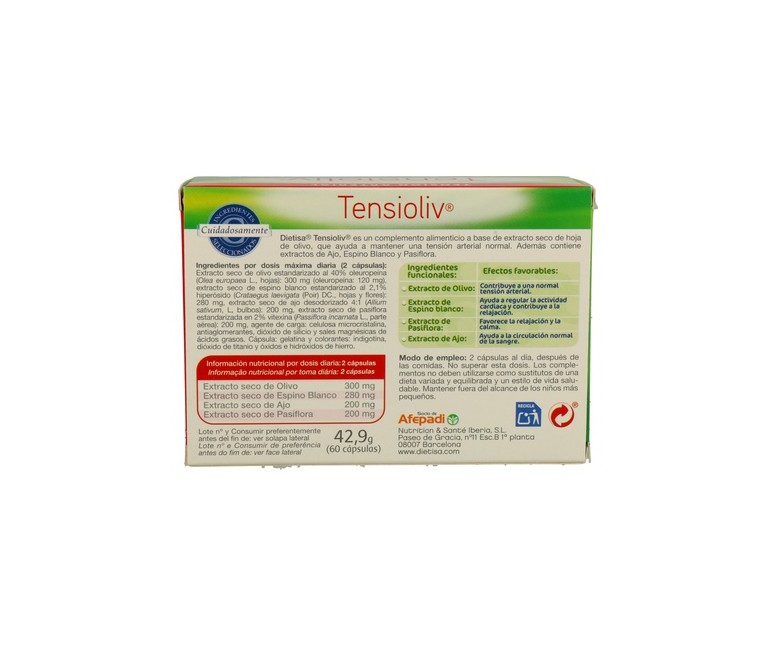 Tensioliv 60 cápsulas Dietisa
