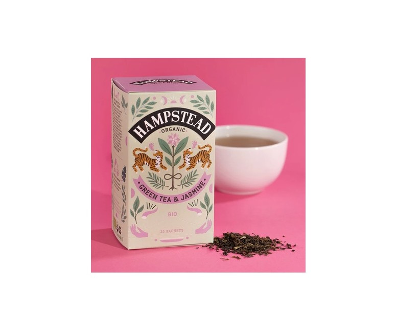 Té verde jasmina 20 bolsitas infusoras HAMPSTEAD