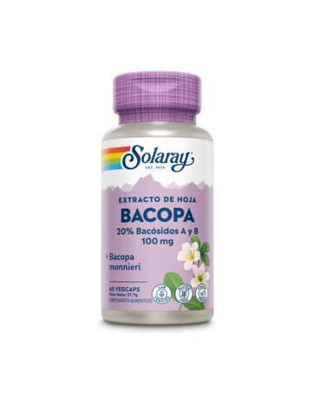 Bacopa 60 cápsulas vegetales de 100mg Solaray