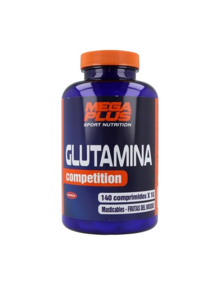 Glutamina competition masticable (Sabor frutos del Bosque) 140 comprimidos Mega Plus