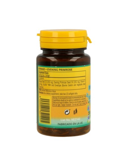 Borraja y Onagra 50 perlas de 500mg Nature essential
