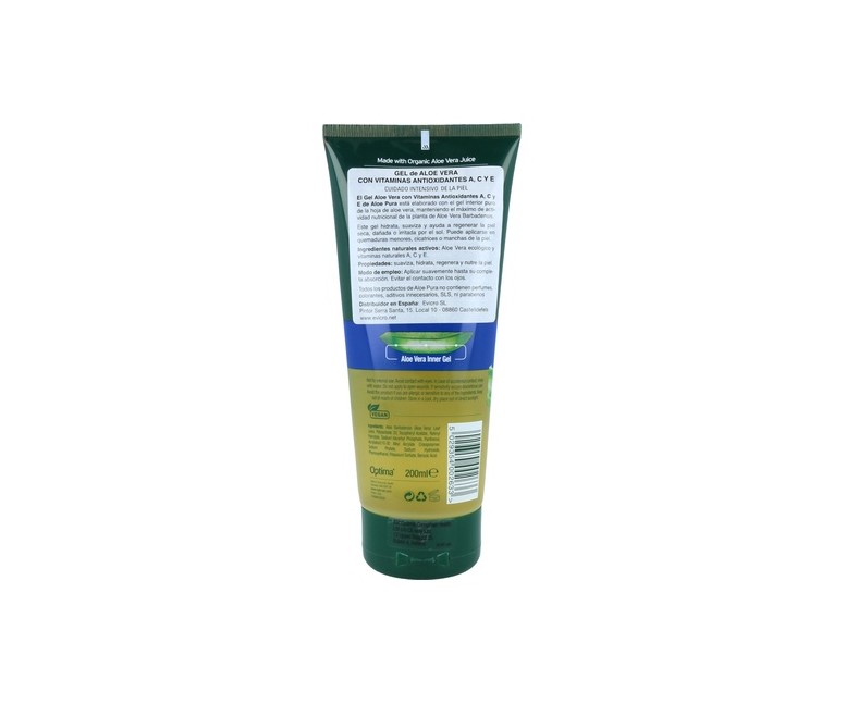 Gel de Aloe con Vitaminas Antioxidantes A,C y E 200 ml Aloe Pura