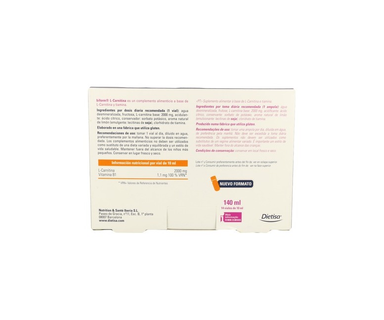 L-Carnitina 14 viales de 2000mg Biform
