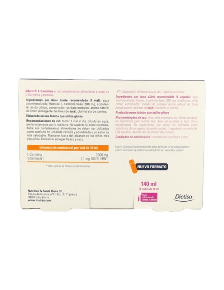 L-Carnitina 14 viales de 2000mg Biform
