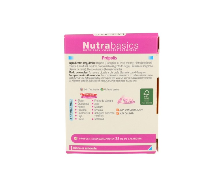 Nutrabasics própolis 30 cápsulas Drasanvi