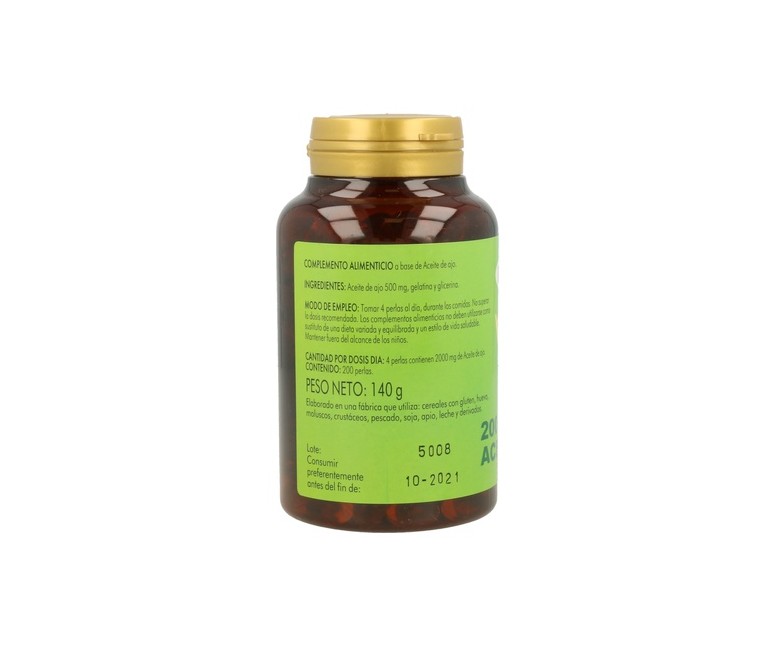 Aceite de ajo 200 perlas Integralia