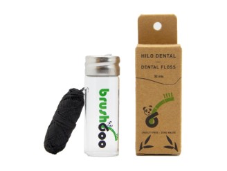 Hilo dental carbón activado y cera de candelilla