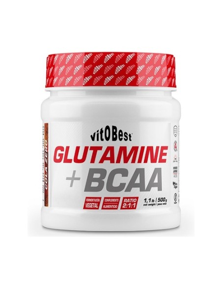 Glutamina+bcaa recuperación muscular 500 g de polvo (Cola) VIT.O.BEST