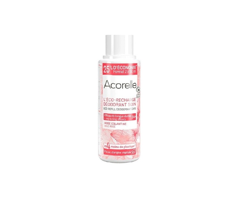 Recarga desodorante roll-on rosa salvaje Bio 100 ml Acorelle