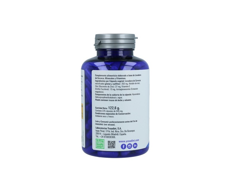 LevaZinc 225 cápsulas de 350mg Ynsadiet