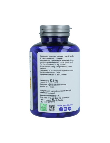 LevaZinc 225 cápsulas de 350mg Ynsadiet