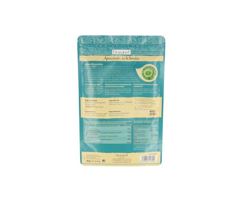 Alga Chlorella Bio Superalimentos 90 g Drasanvi