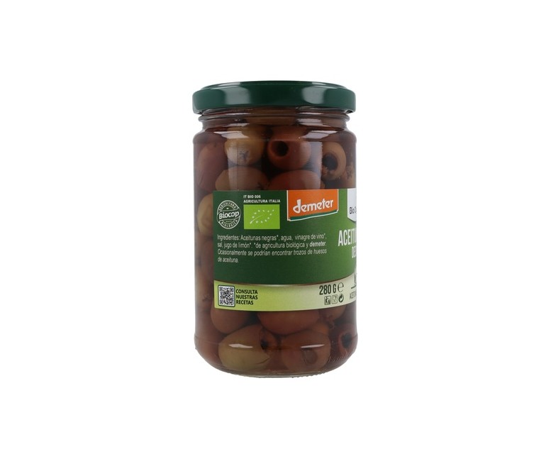Aceitunas negras deshuesadas 280 g Bio Organica Italia