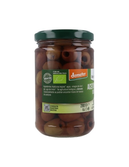 Aceitunas negras deshuesadas 280 g Bio Organica Italia
