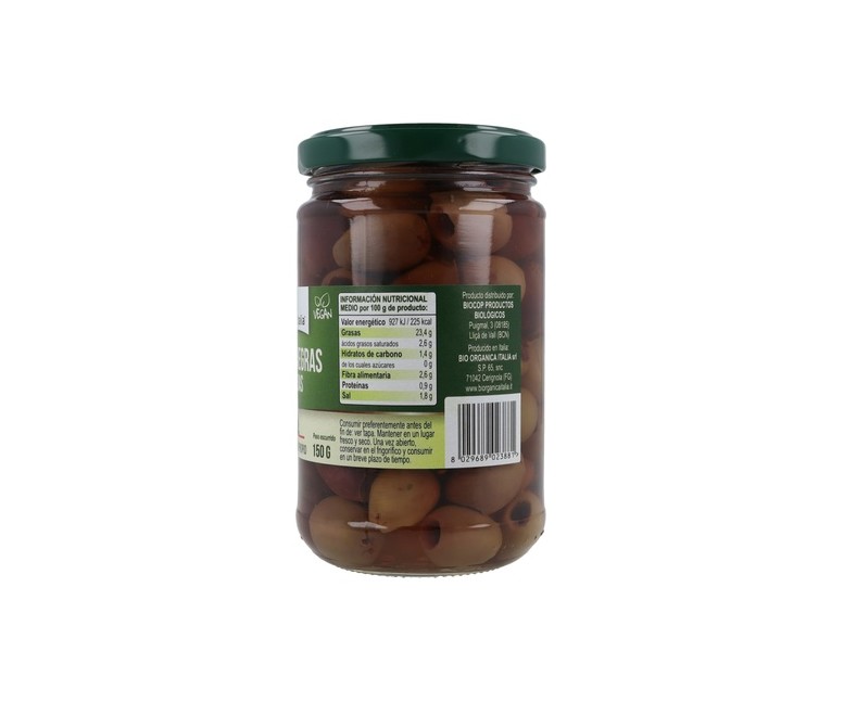 Aceitunas negras deshuesadas 280 g Bio Organica Italia